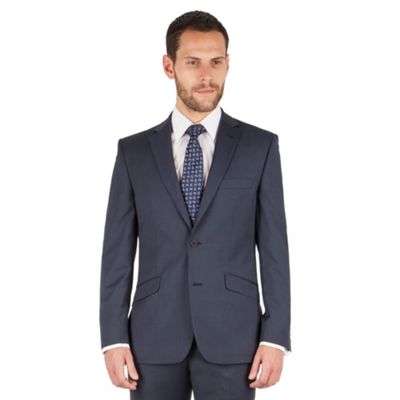 J by Jasper Conran J by Jasper Conran Blue check 2 button front tailored fit business suit jacket